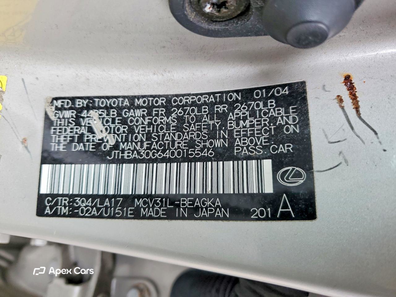 Lexus ES 2004