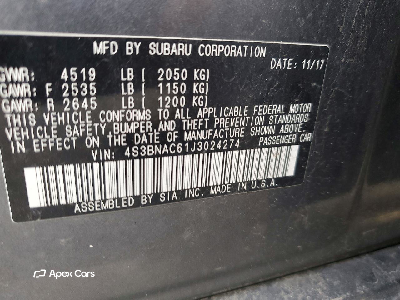 Subaru Legacy 2018