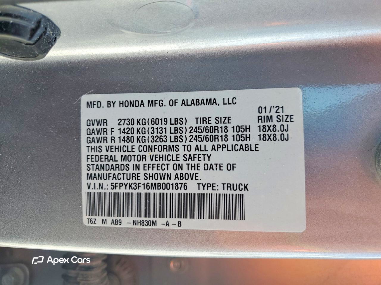 Honda Ridgeline 2021