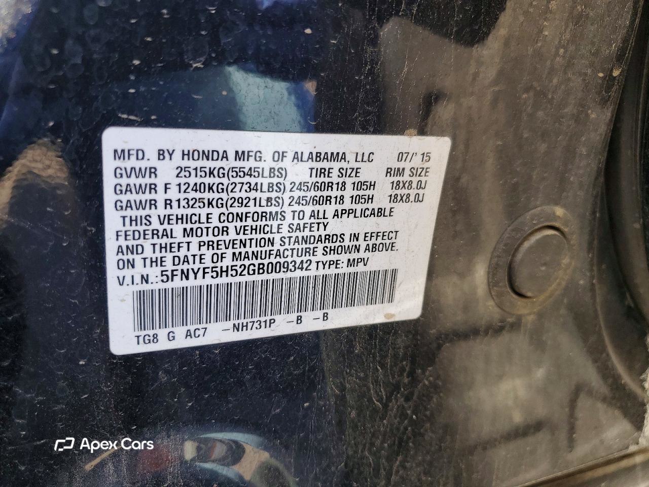 Honda Pilot 2016