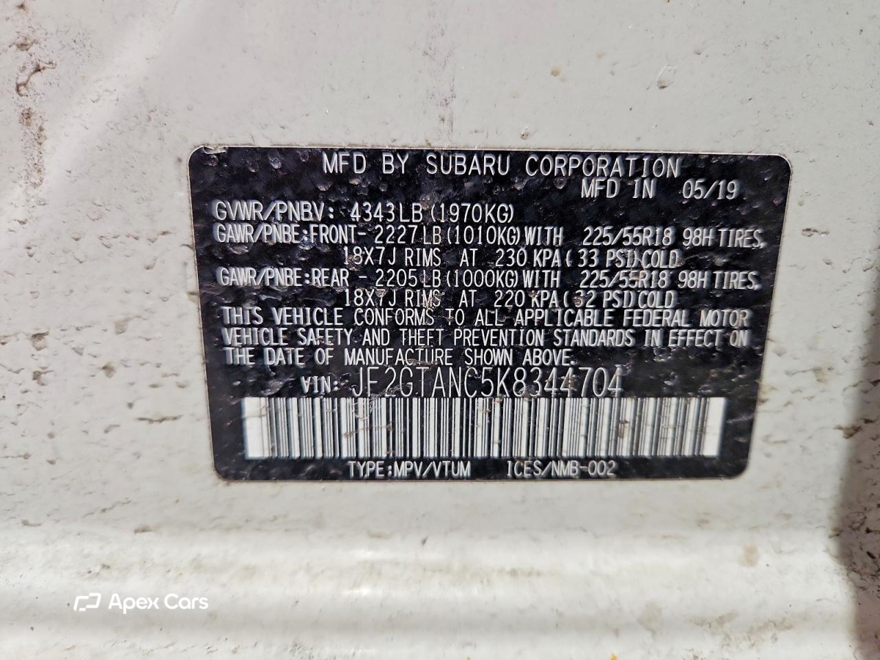 Subaru XV 2019