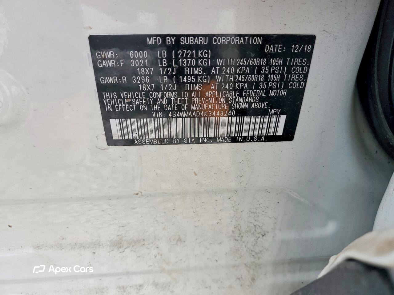 Subaru Ascent 2019