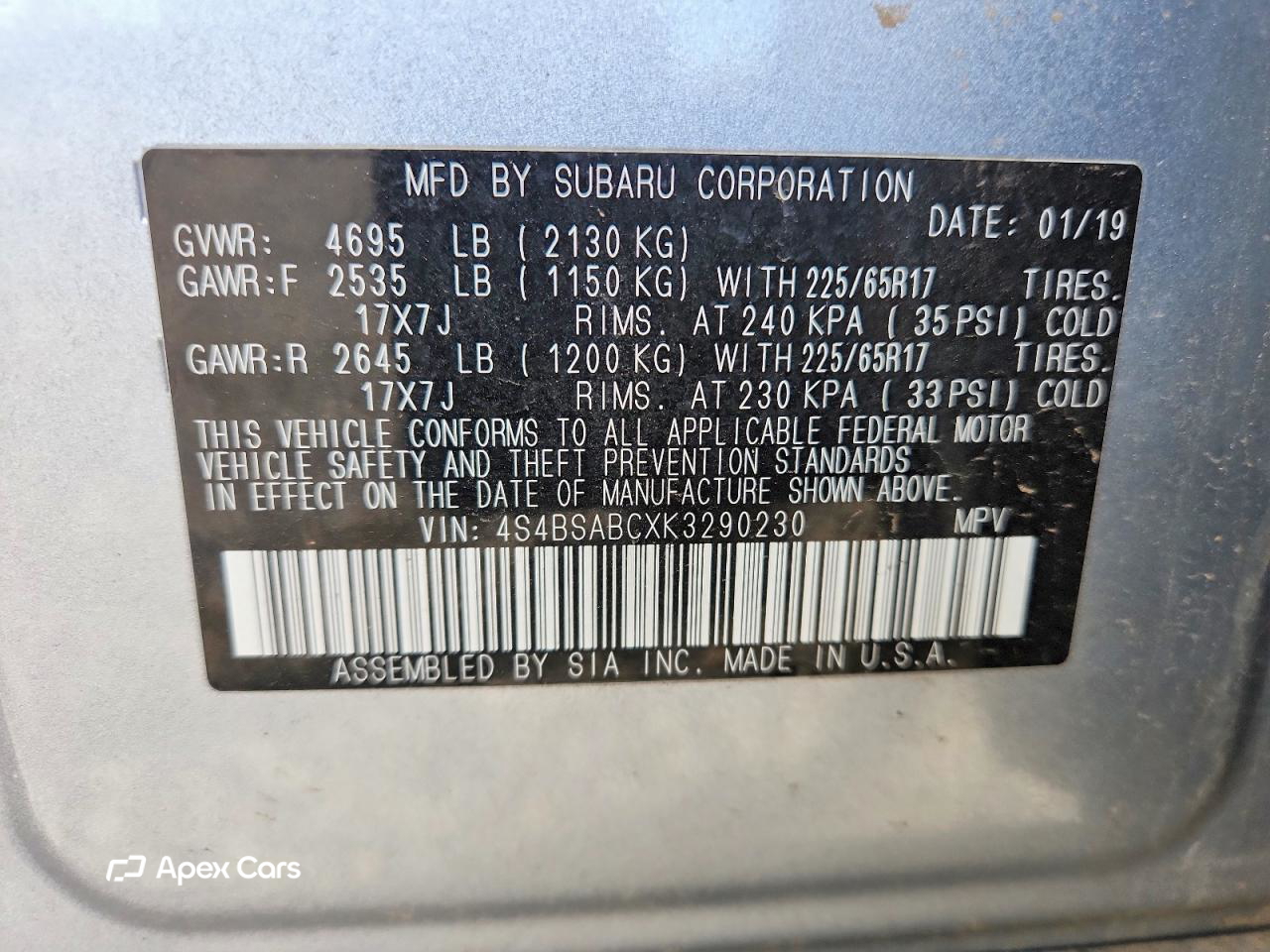 Subaru Outback 2019