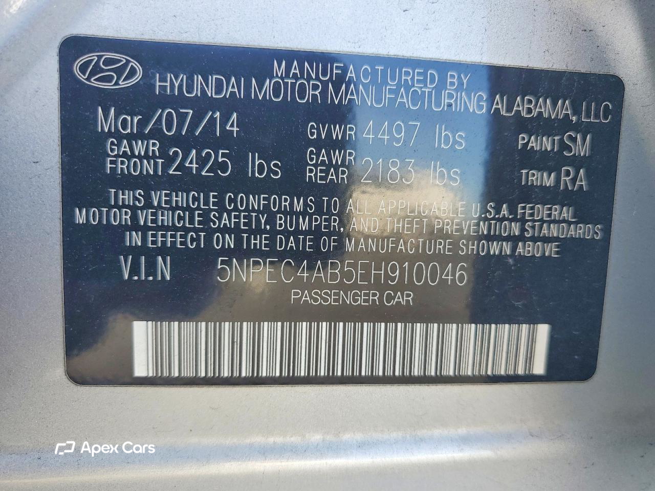 Hyundai Sonata 2014