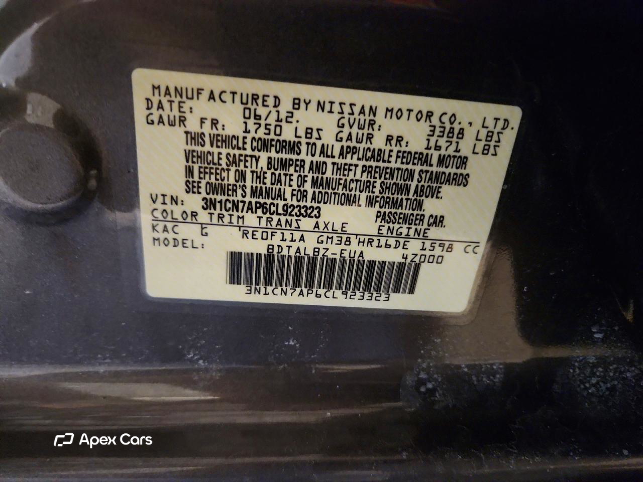 Nissan Versa 2012