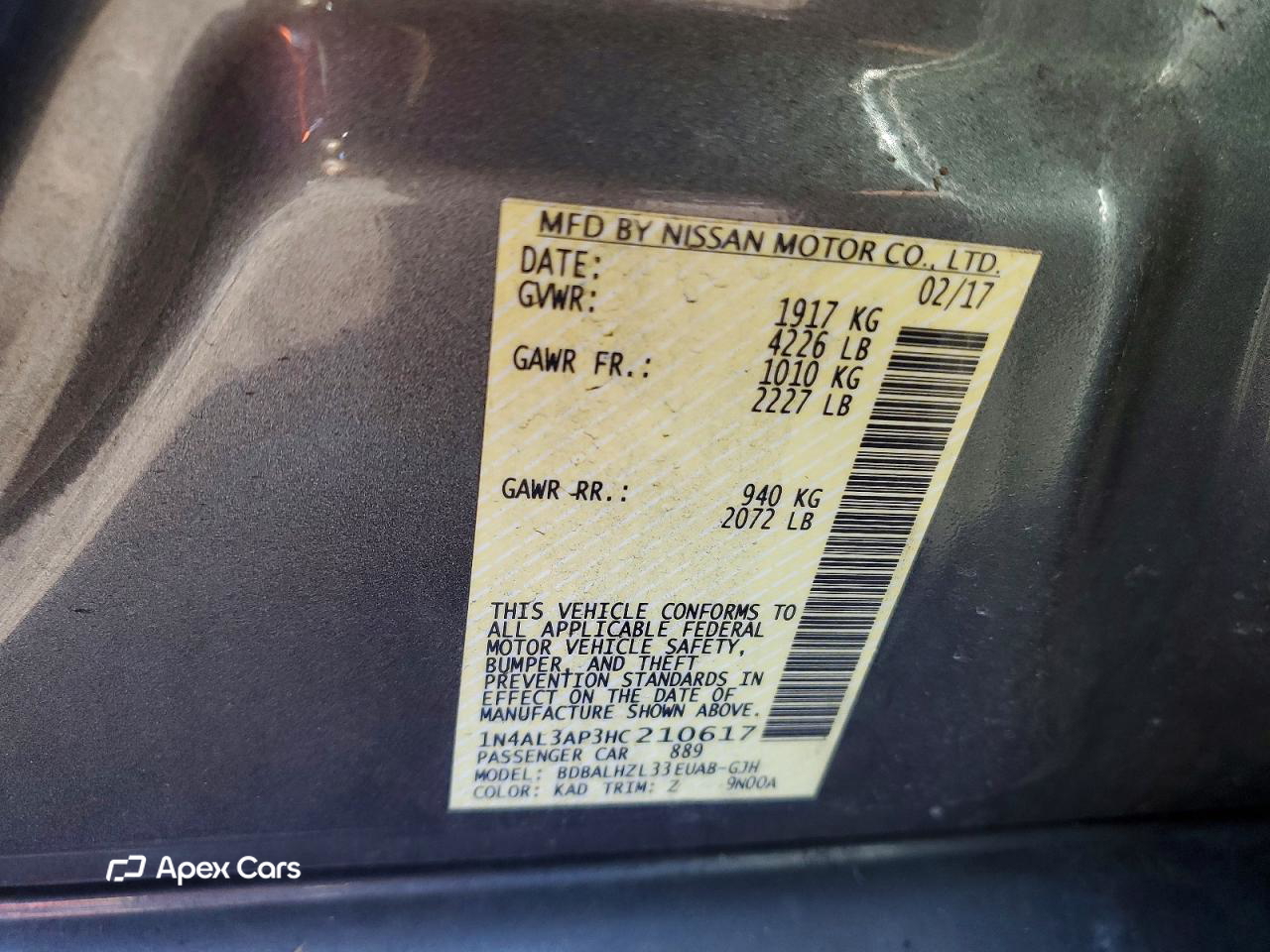 Nissan Altima 2017