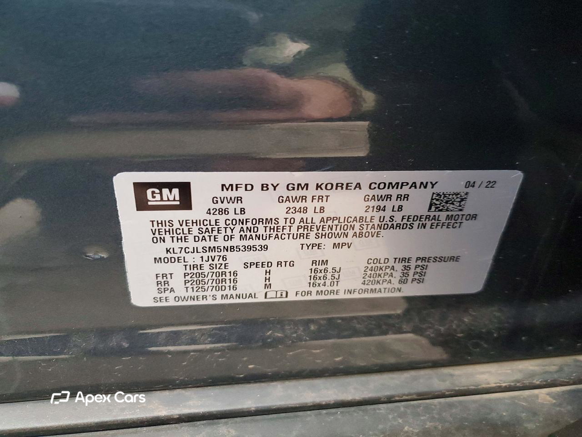 Chevrolet Trax 2022