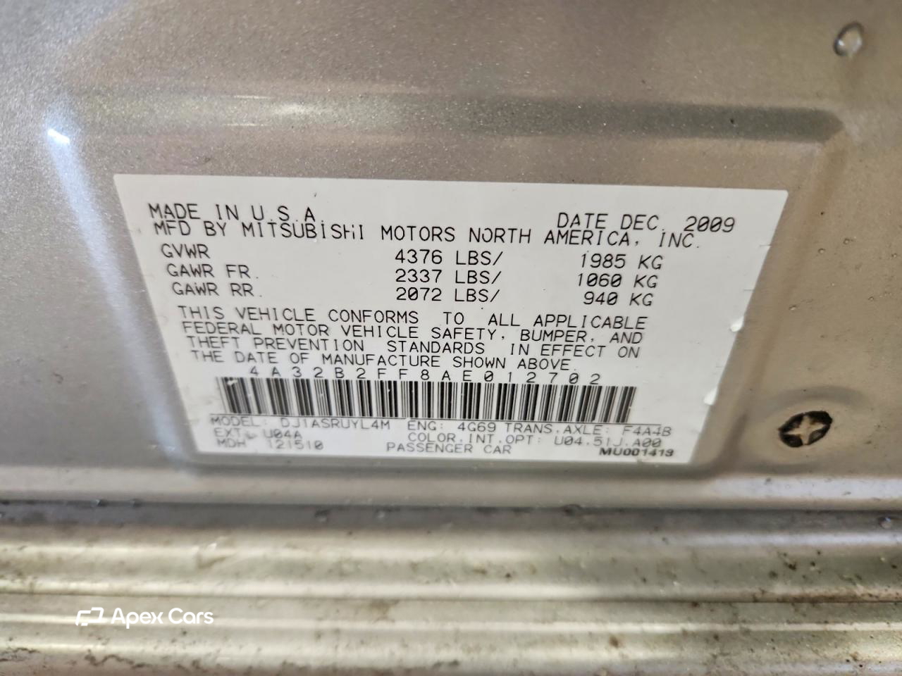 Mitsubishi Galant 2010