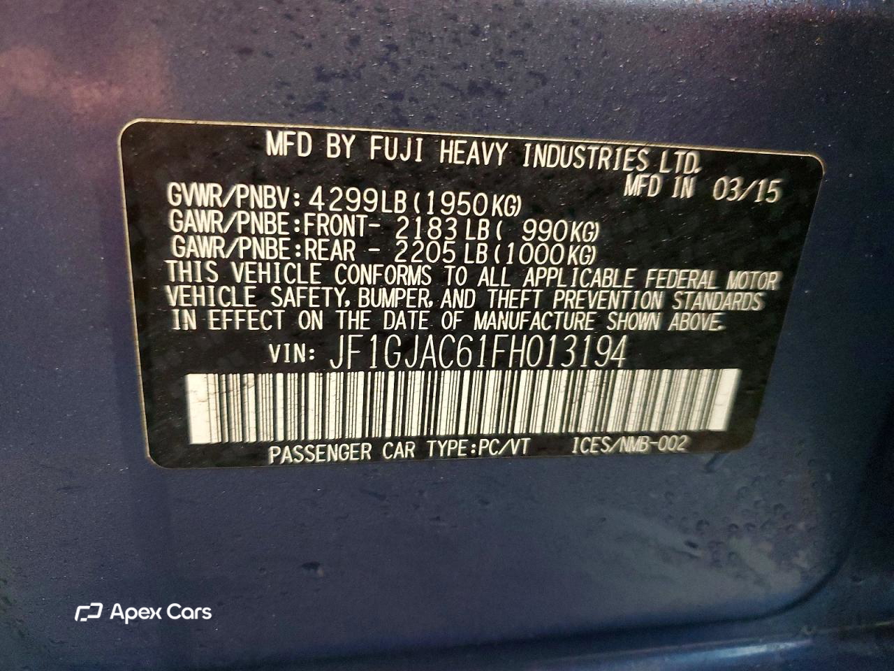 Subaru Impreza 2015