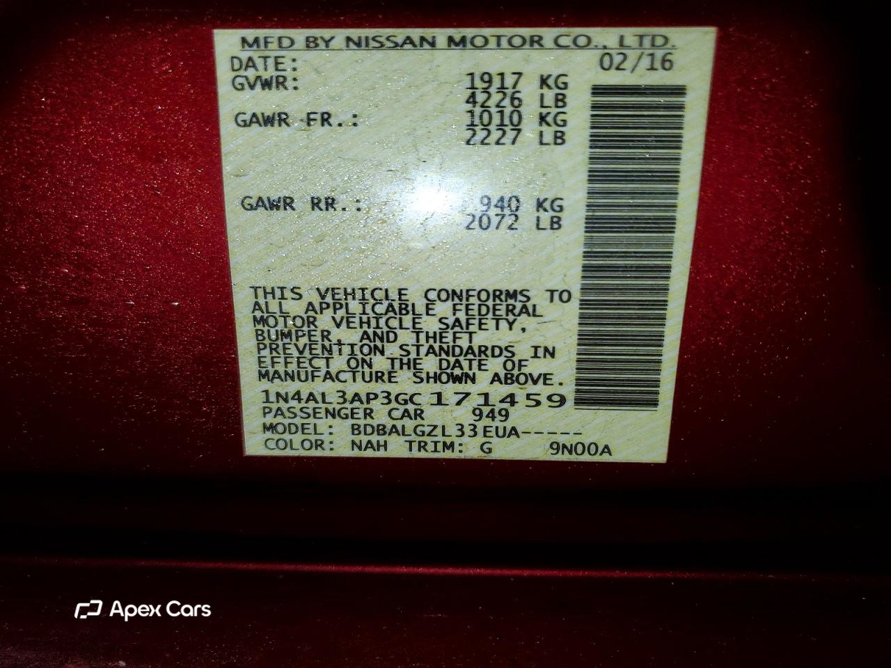 Nissan Altima 2016