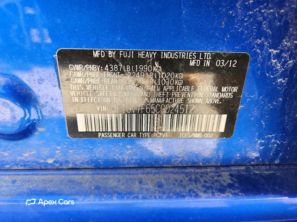 Subaru WRX 2012