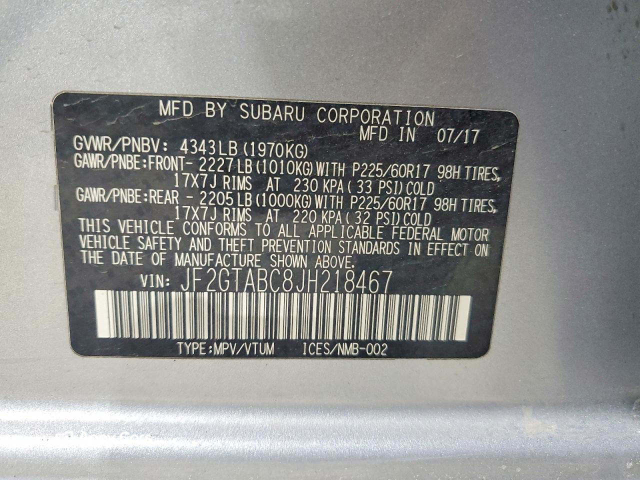 Subaru XV 2018