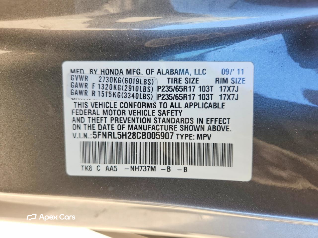 Honda Odyssey 2012