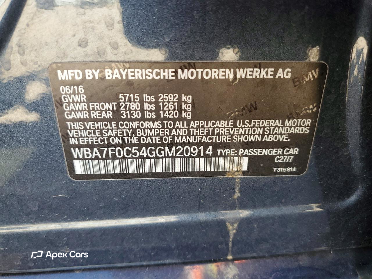 BMW Series 7 2016