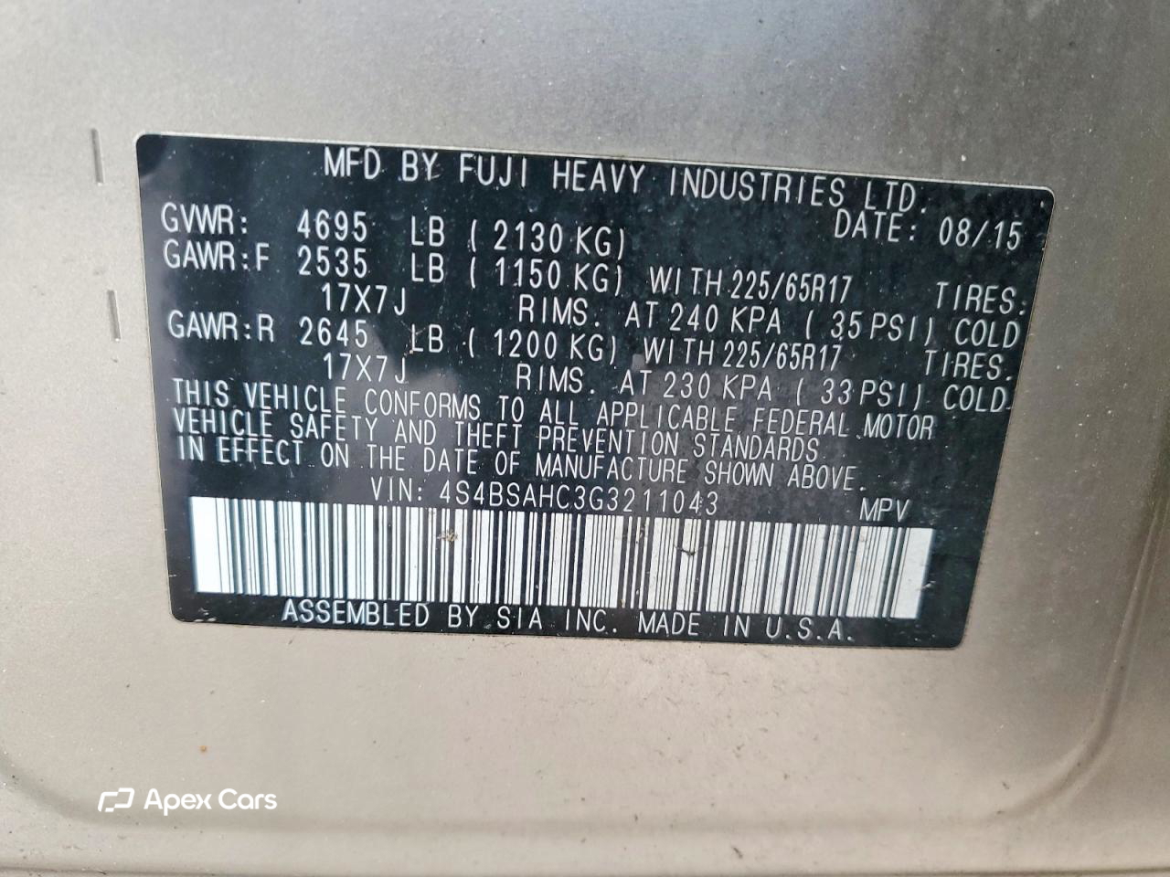 Subaru Outback 2016