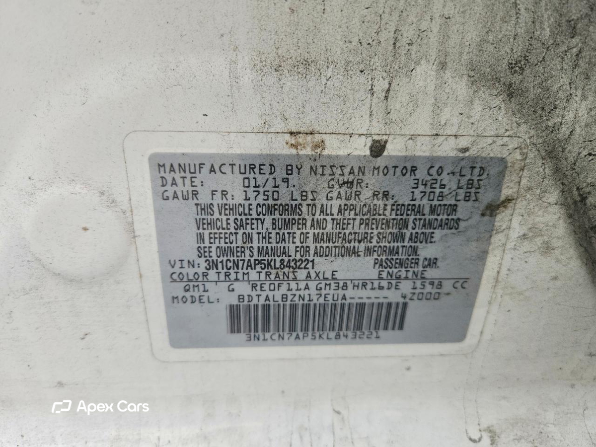 Nissan Versa 2019