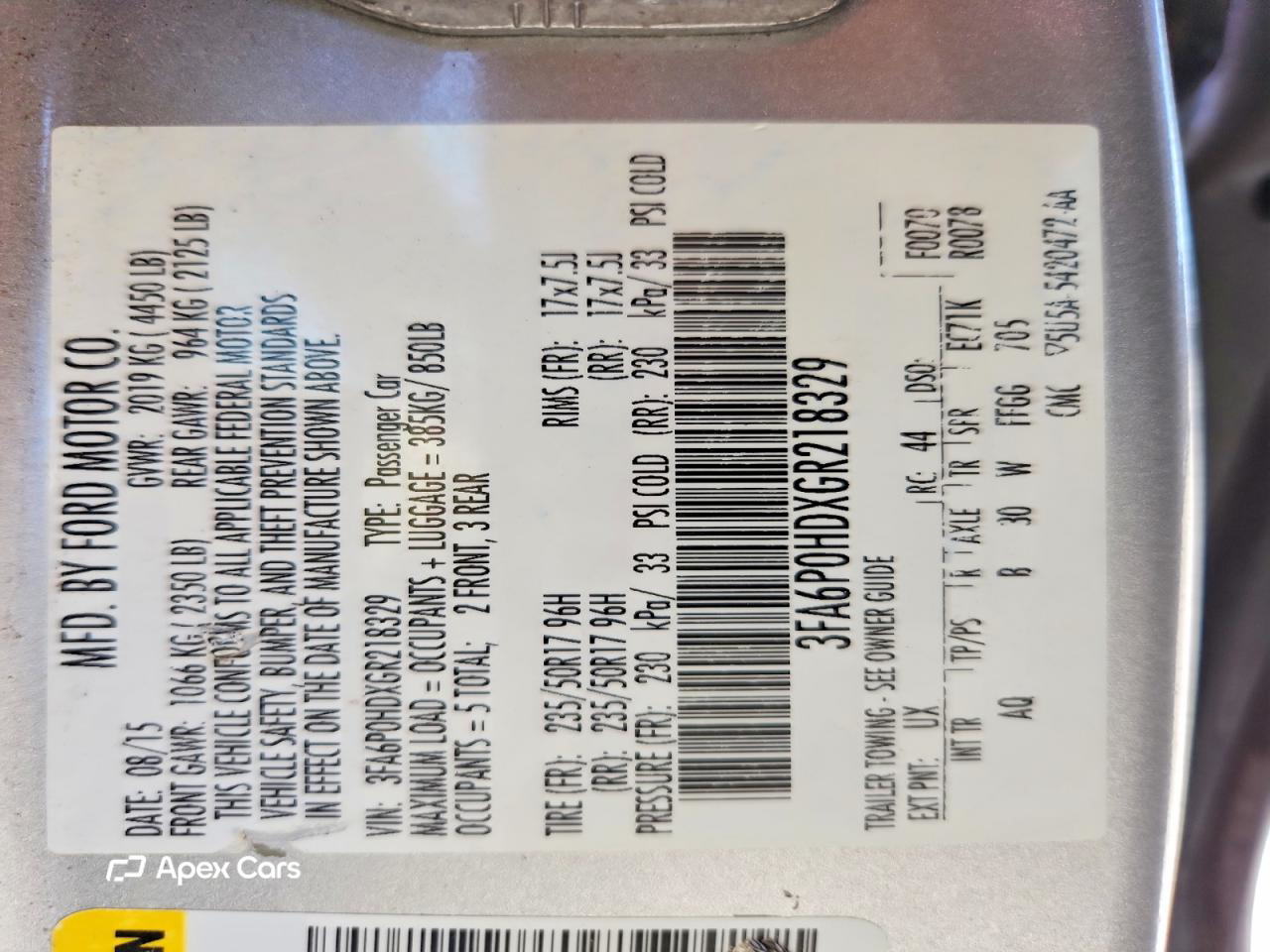 Ford Fusion 2016