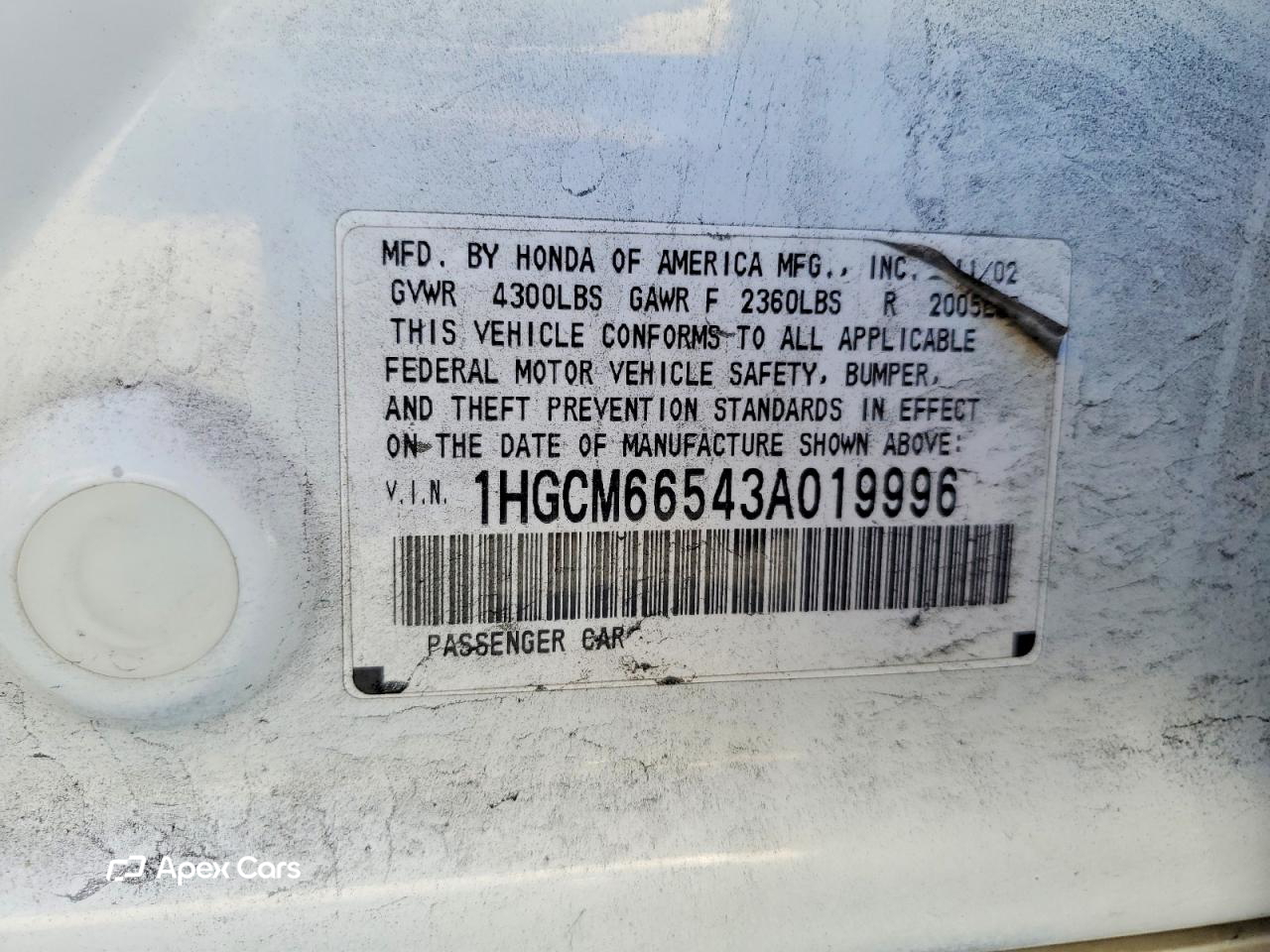 Honda Accord 2003