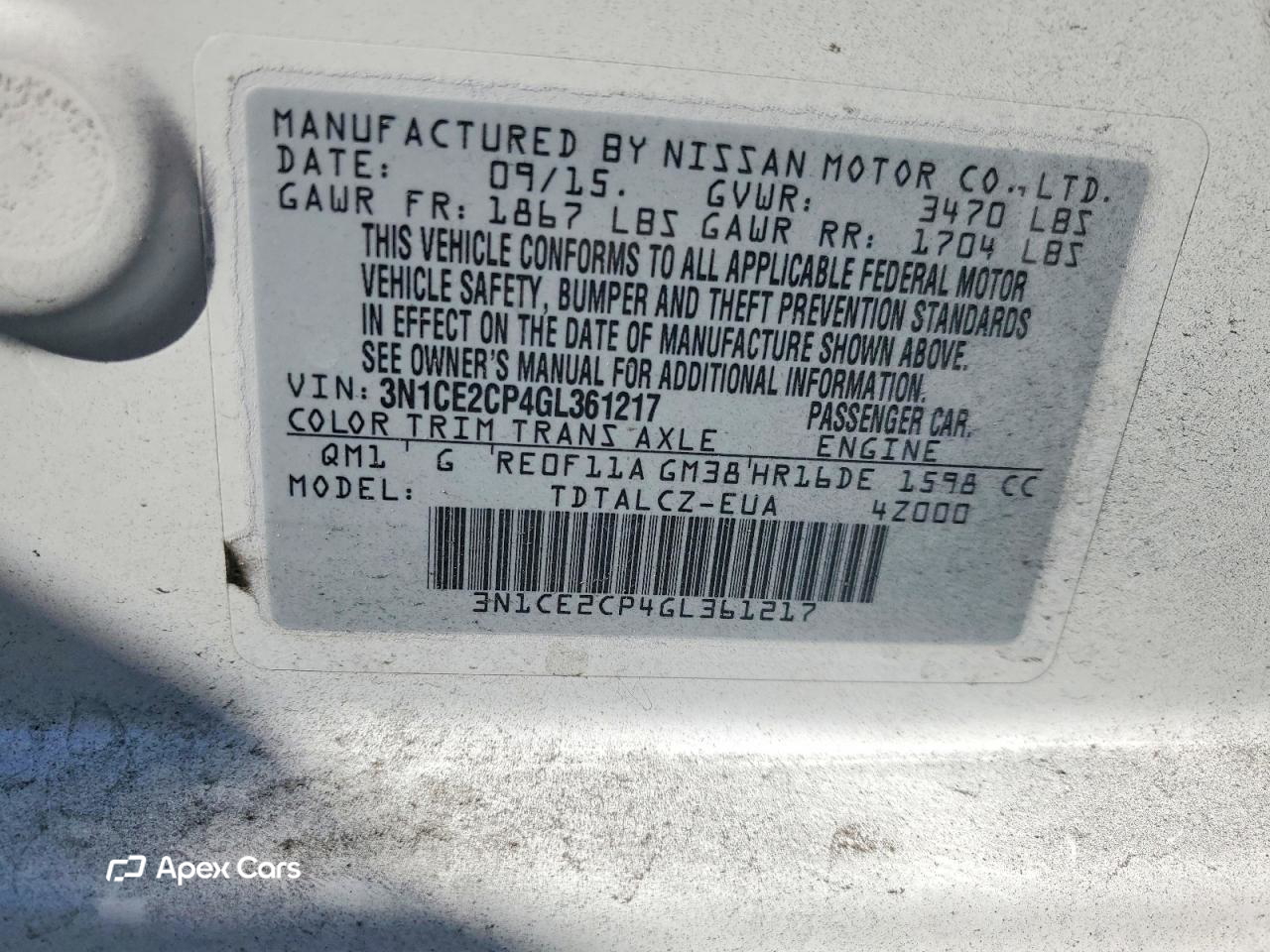 Nissan Versa 2016