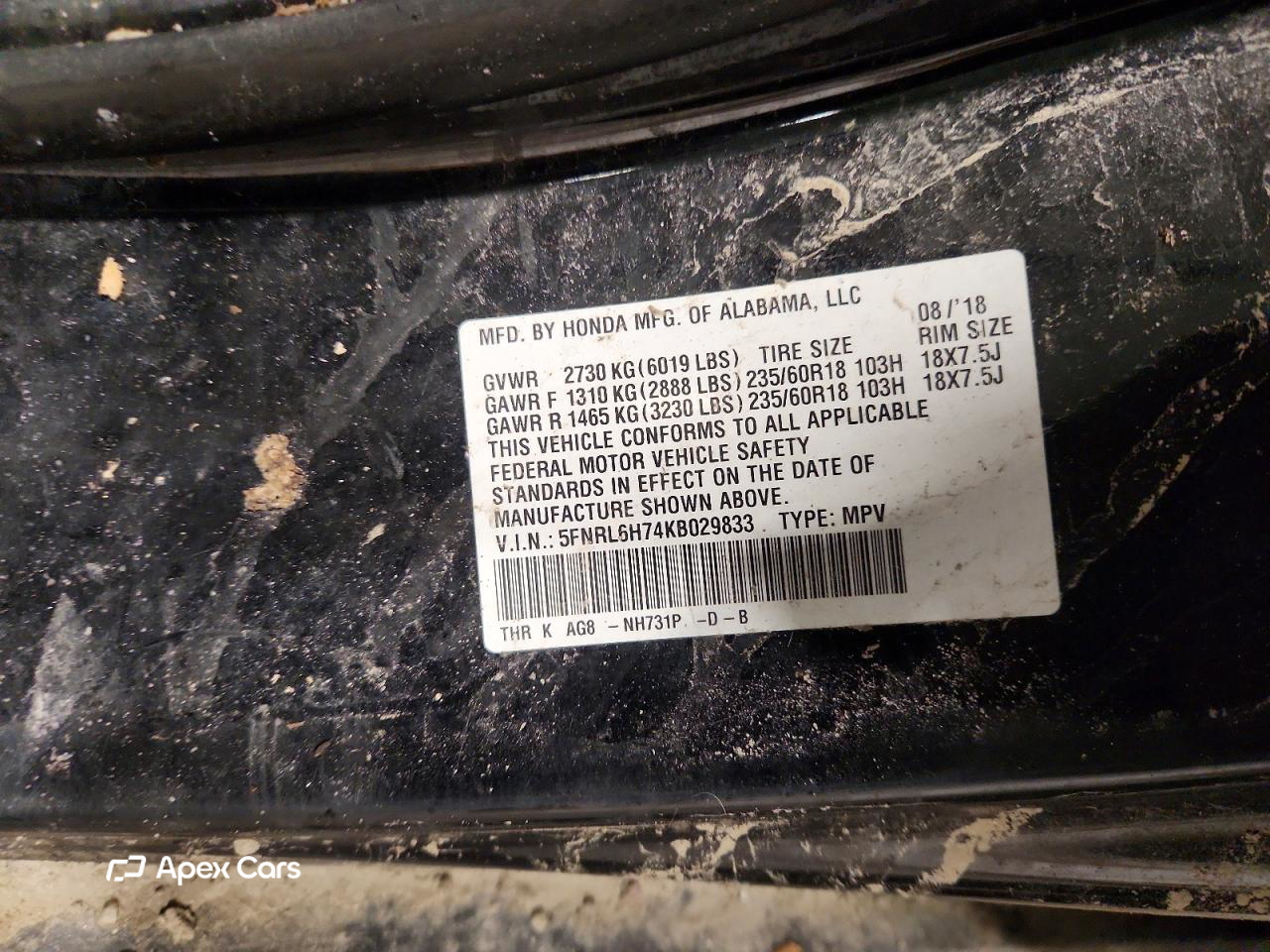 Honda Odyssey 2019