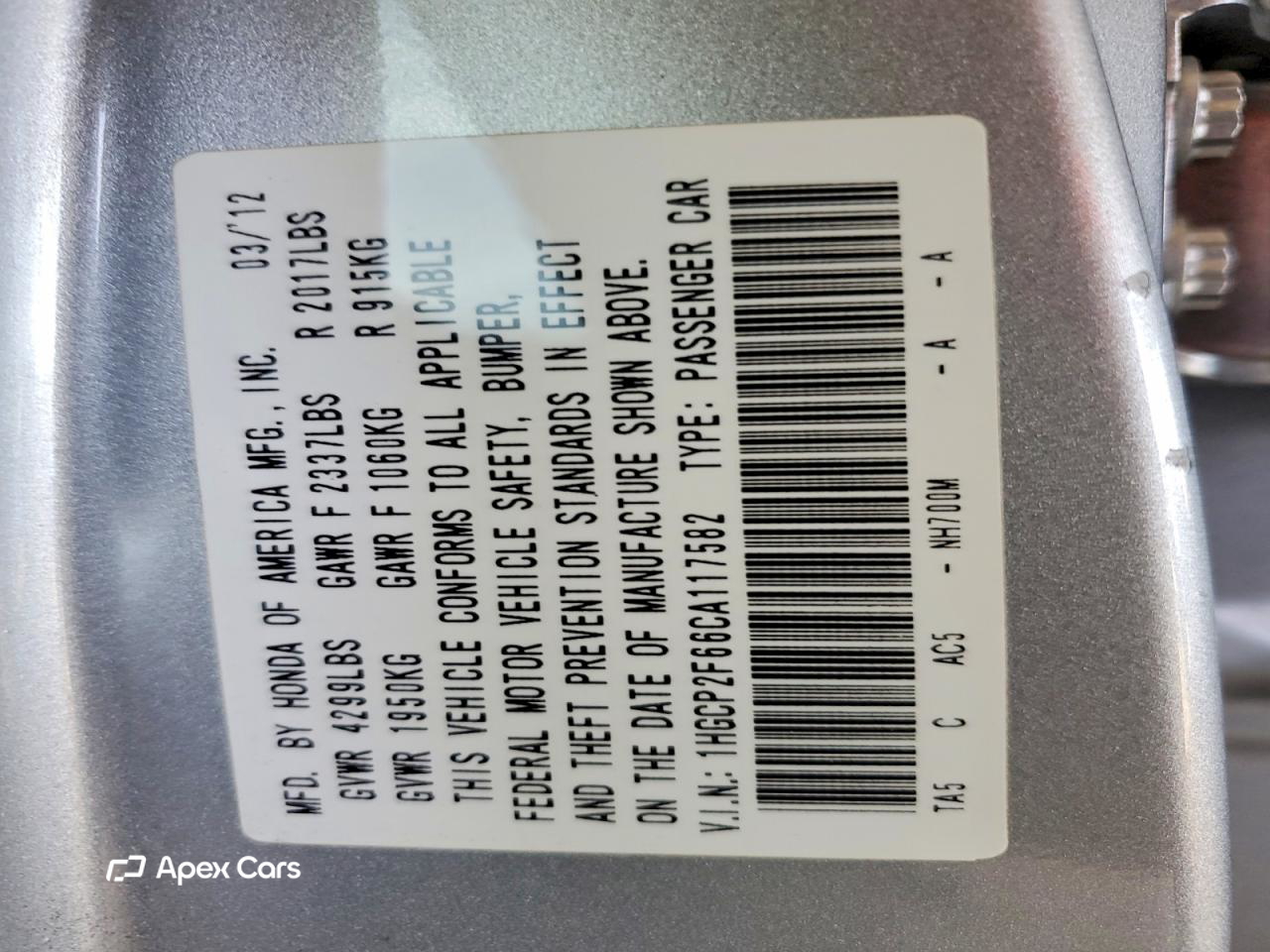 Honda Accord 2012