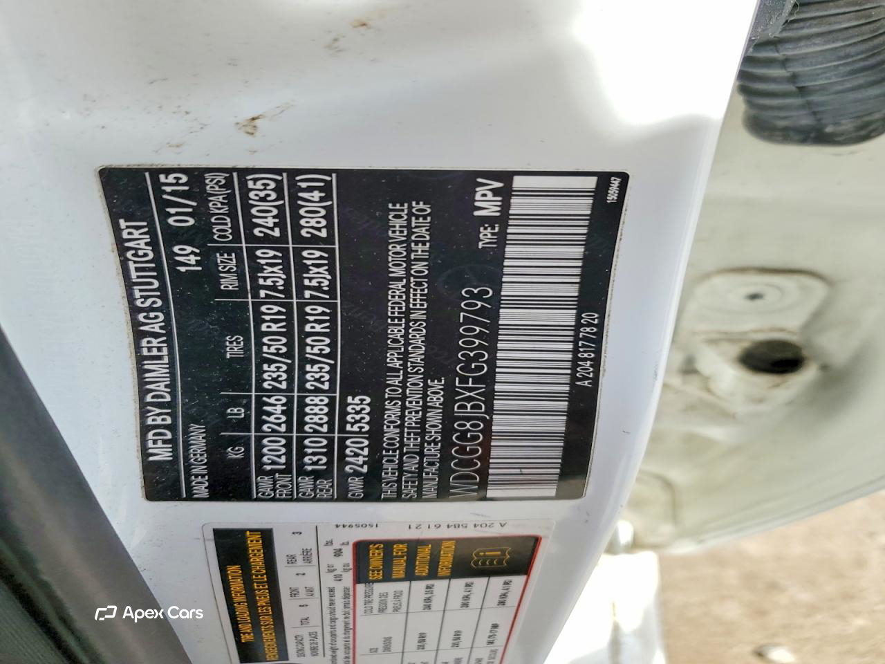 Mercedes-Benz GLK-klasse 2015