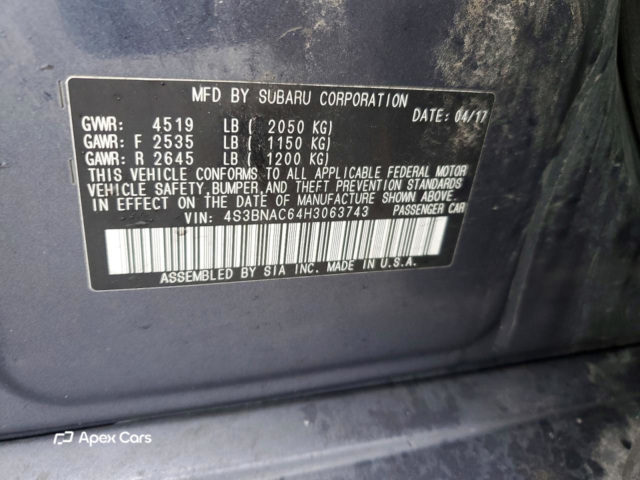 Subaru Legacy 2017