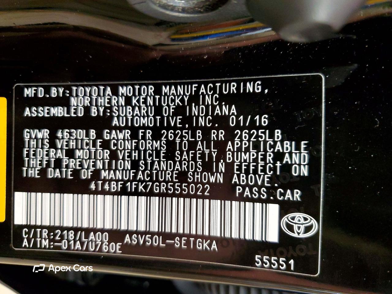 Toyota Camry 2016