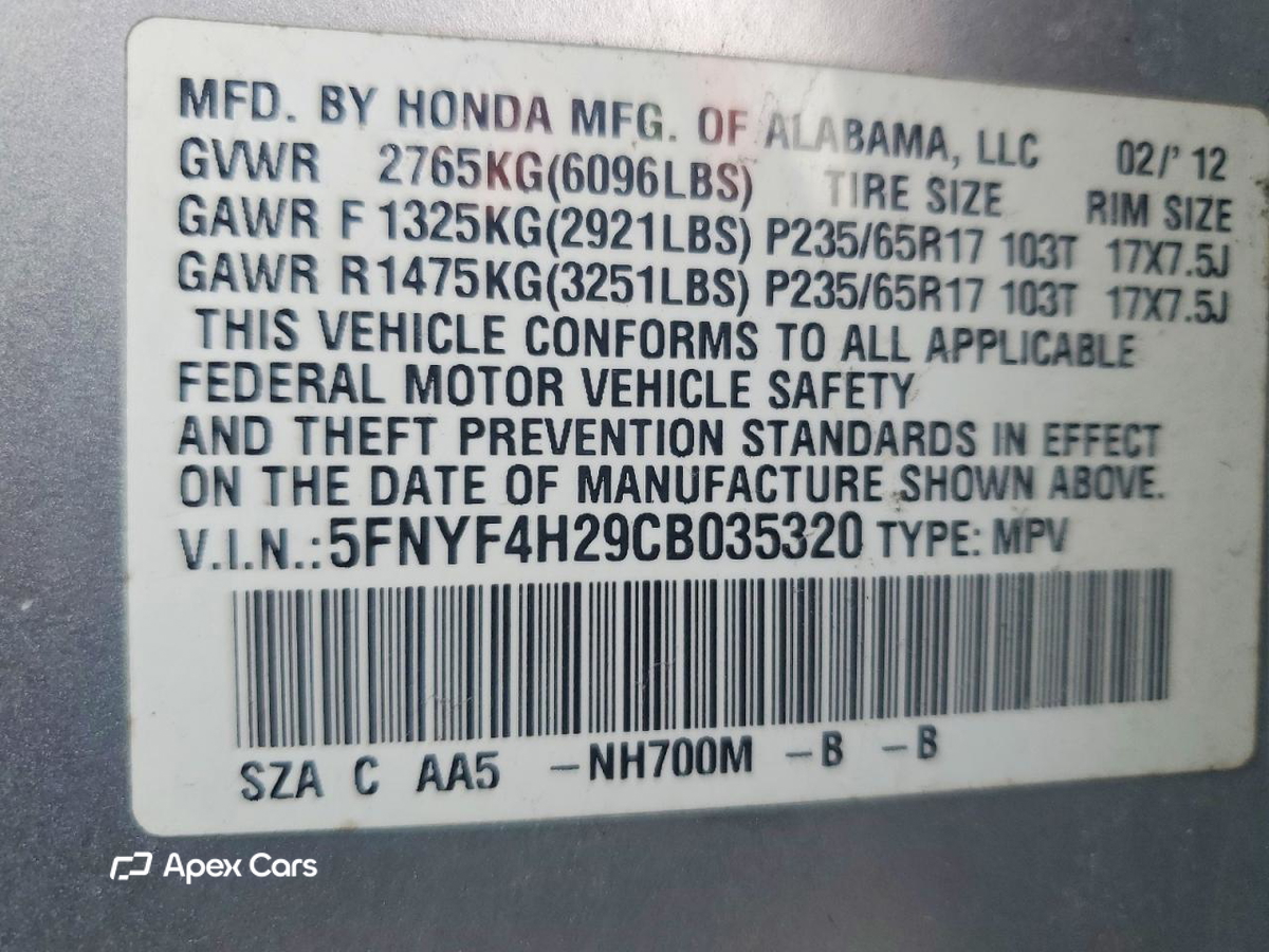 Honda Pilot 2012