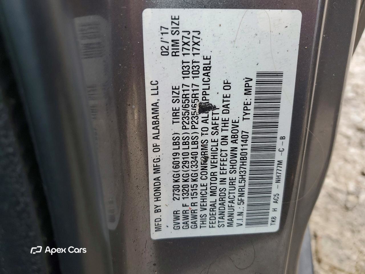 Honda Odyssey 2017