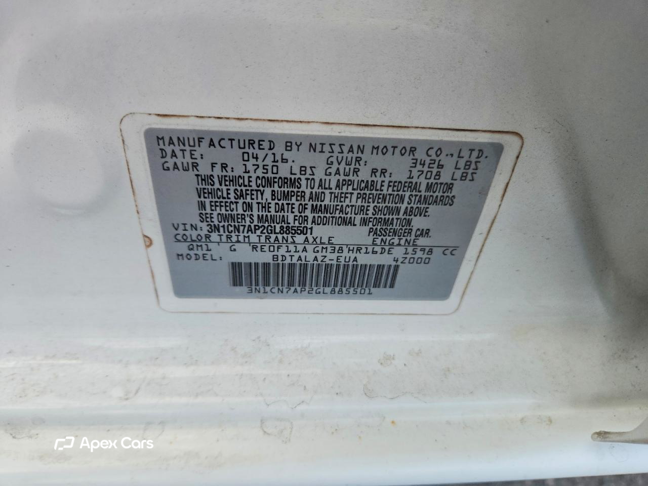 Nissan Versa 2016