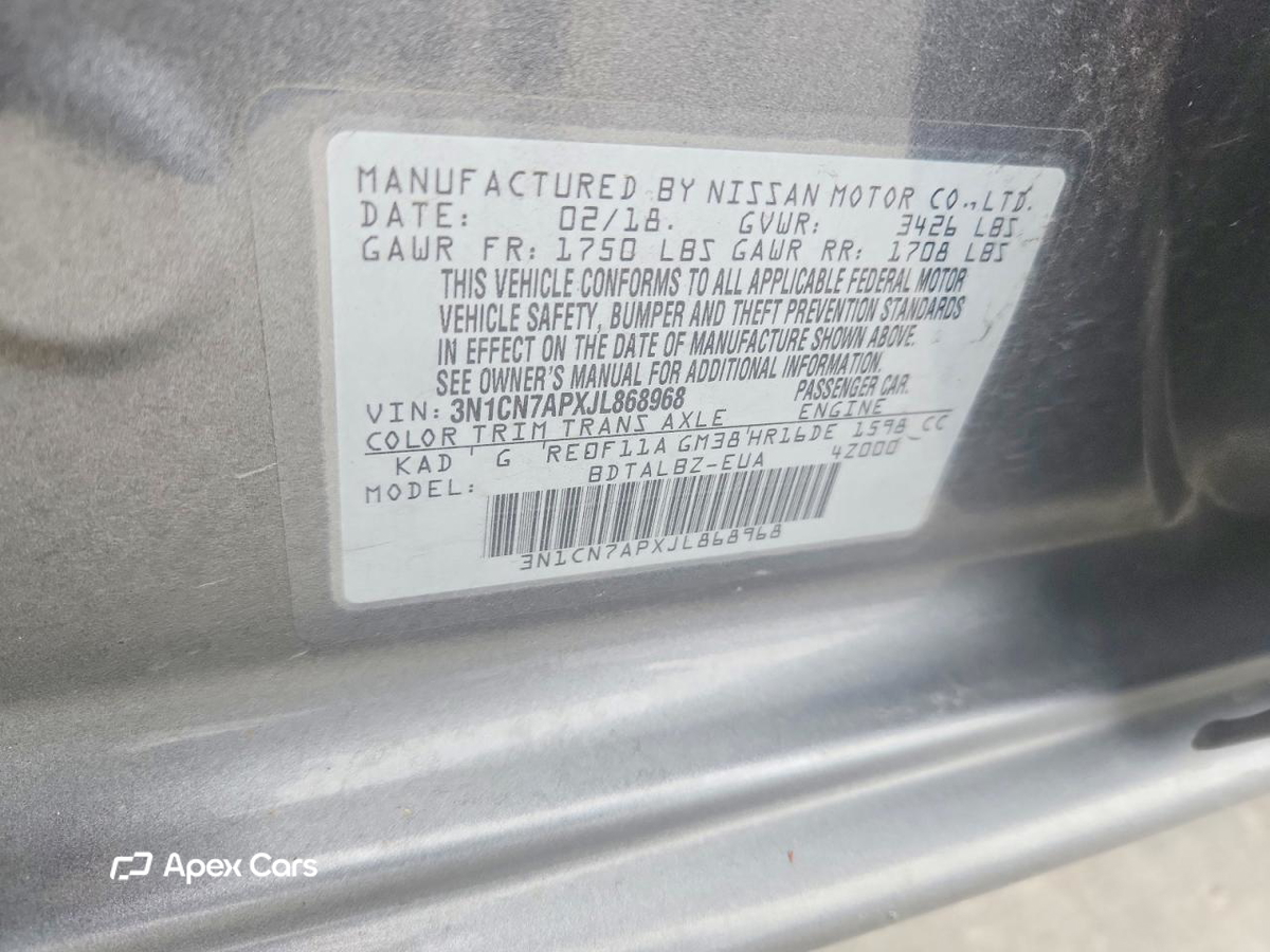 Nissan Versa 2018
