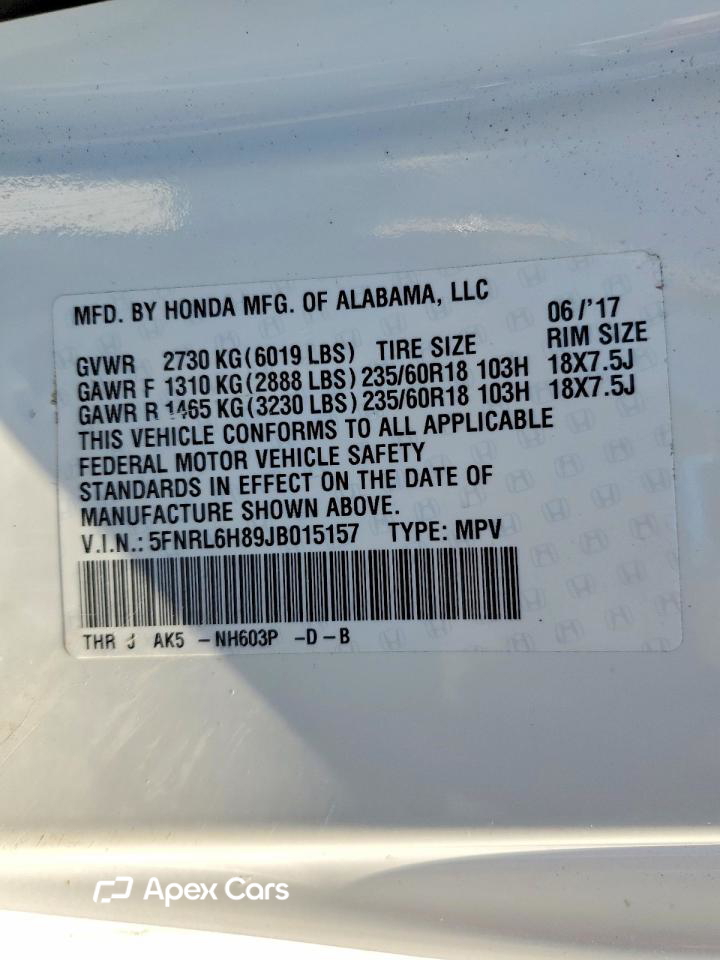 Honda Odyssey 2018