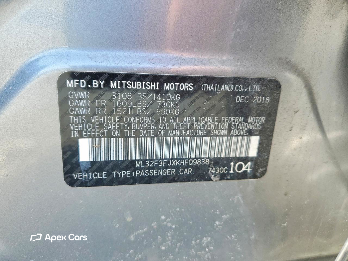 Mitsubishi Mirage 2019