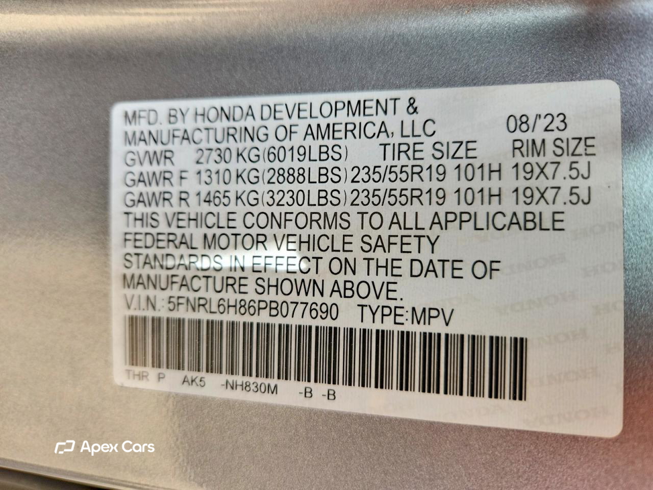 Honda Odyssey 2023