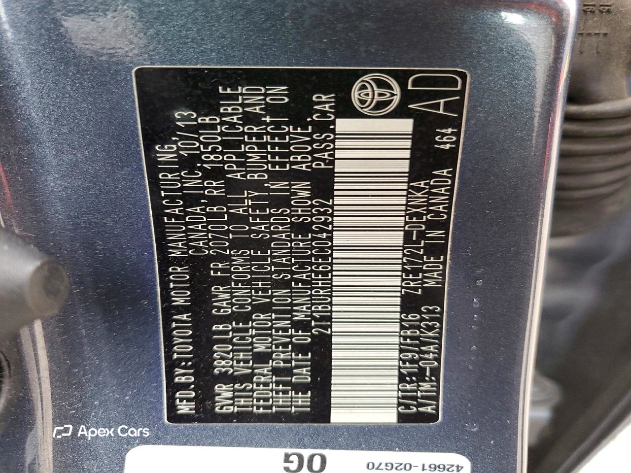 Toyota Corolla 2014