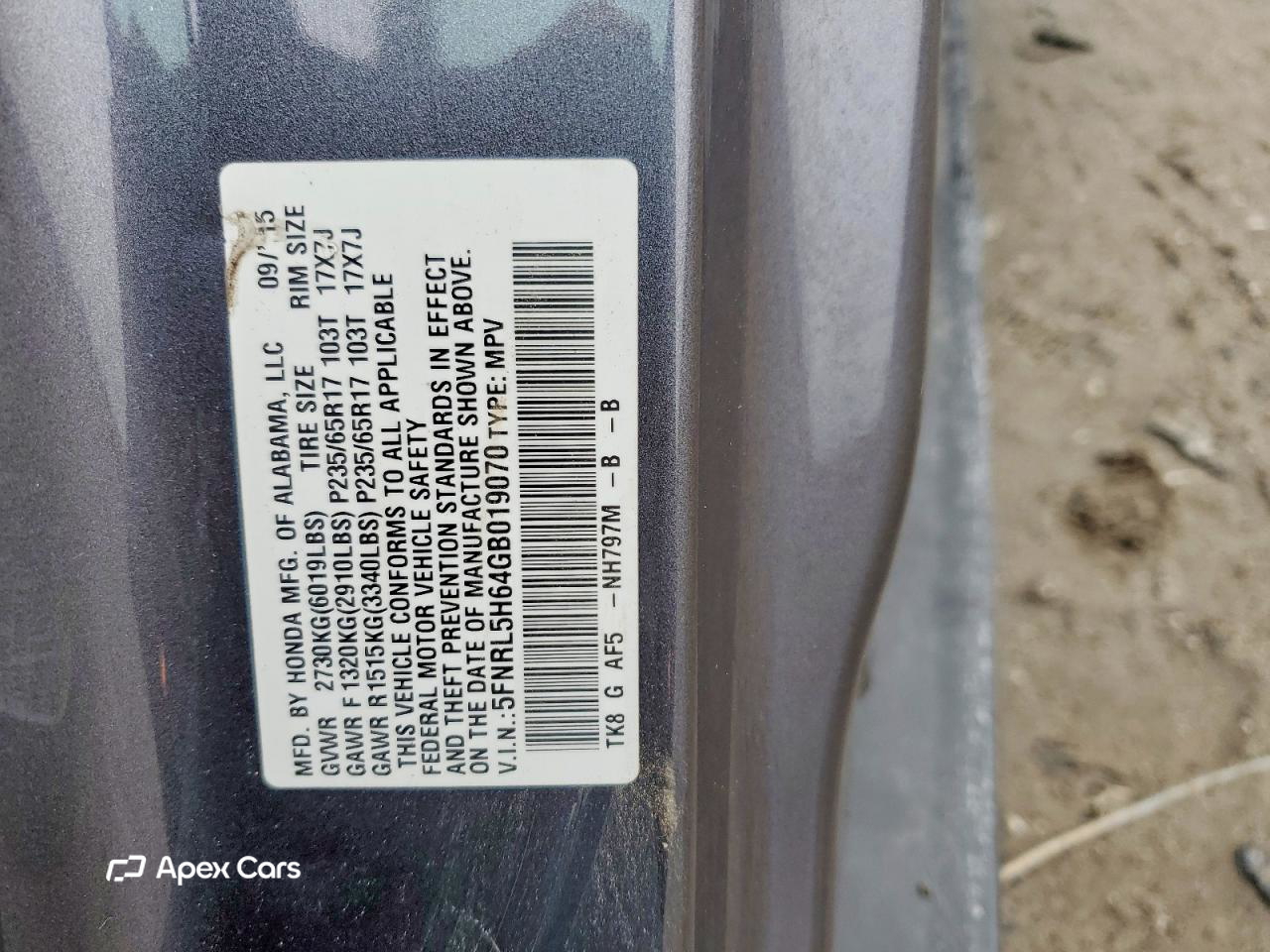 Honda Odyssey 2016