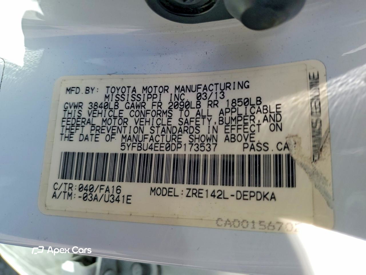Toyota Corolla 2013