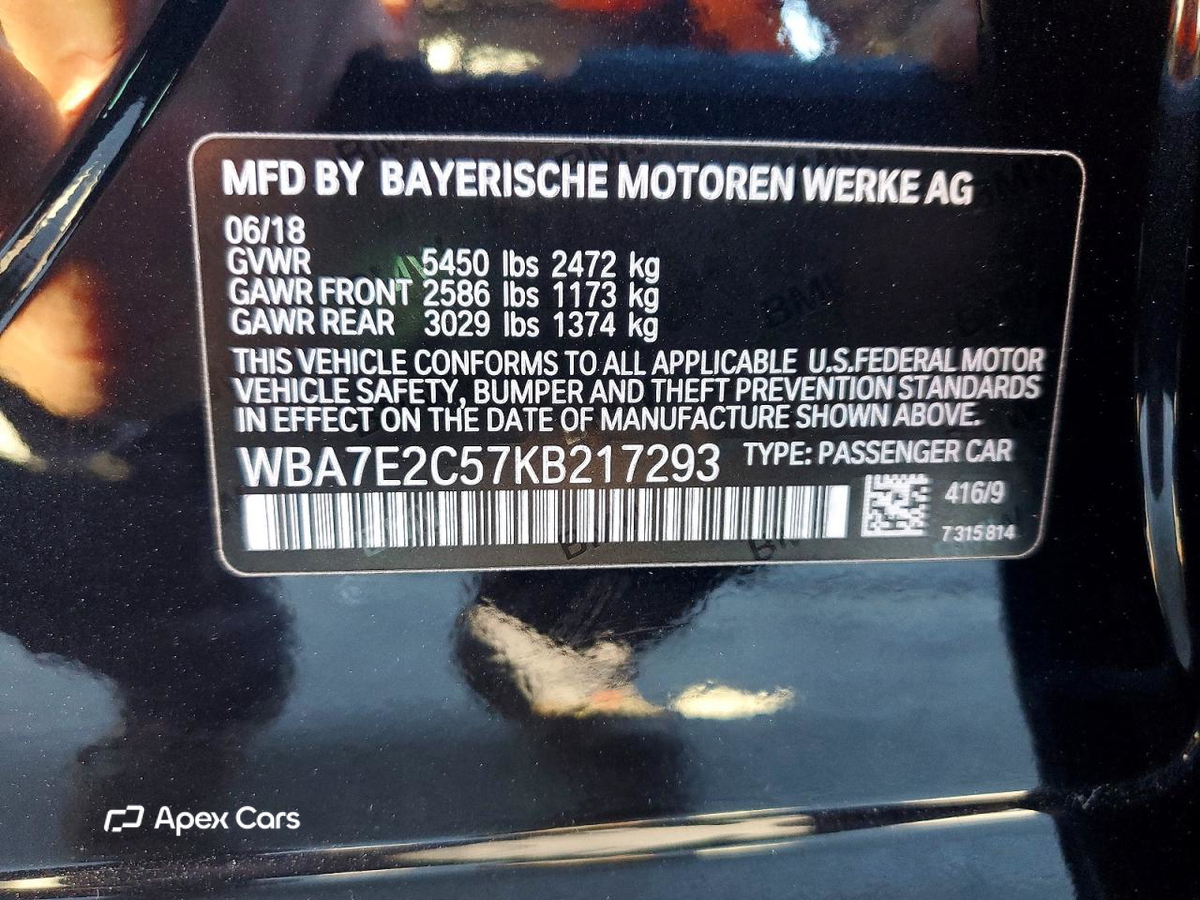 BMW Series 7 2019