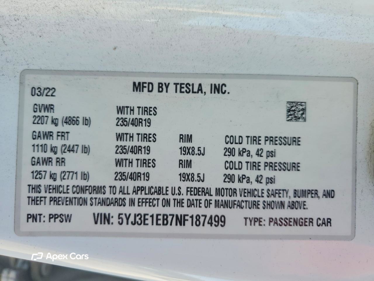 Tesla Model 3 2022