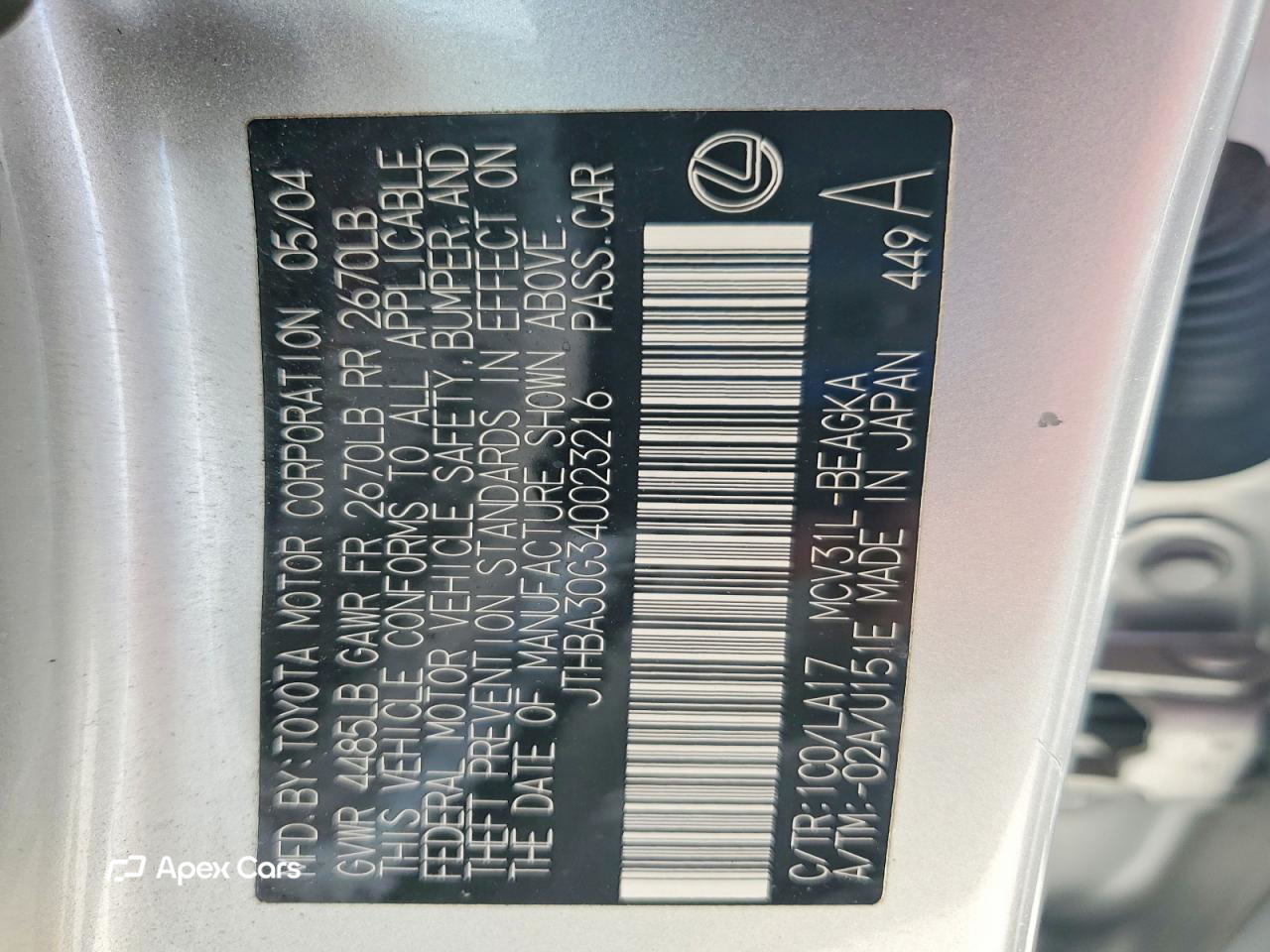 Lexus ES 2004
