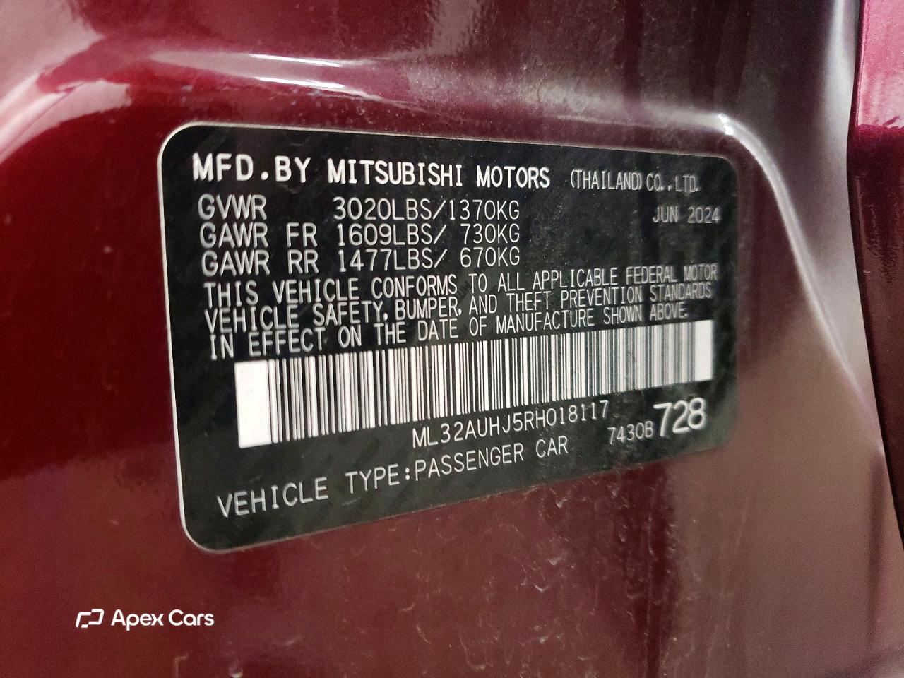 Mitsubishi Mirage 2024