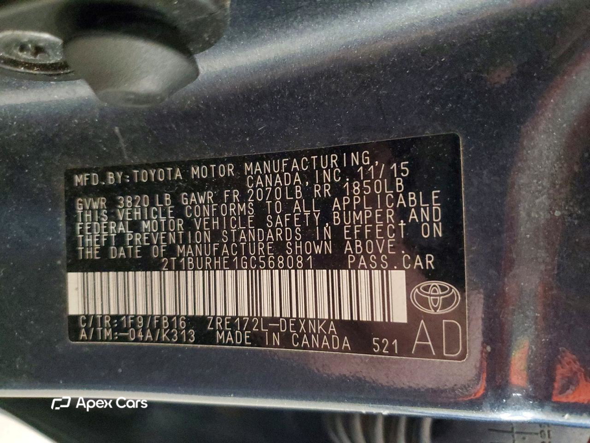 Toyota Corolla 2016