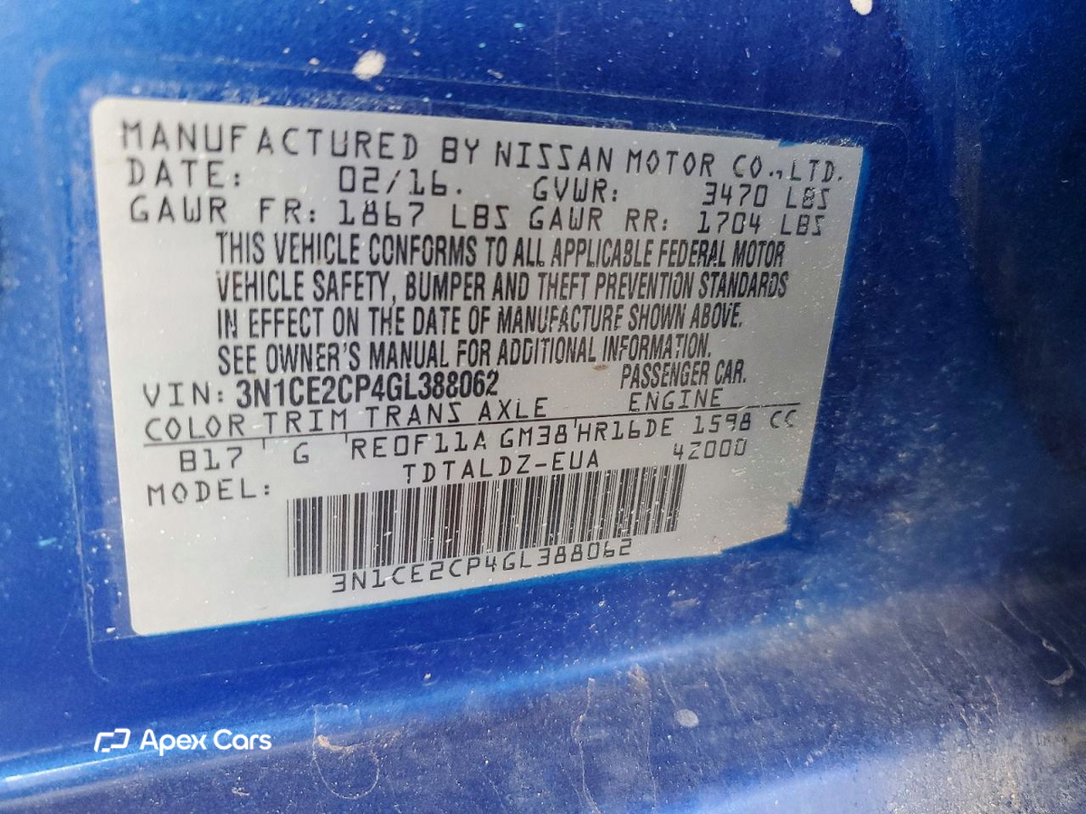 Nissan Versa 2016