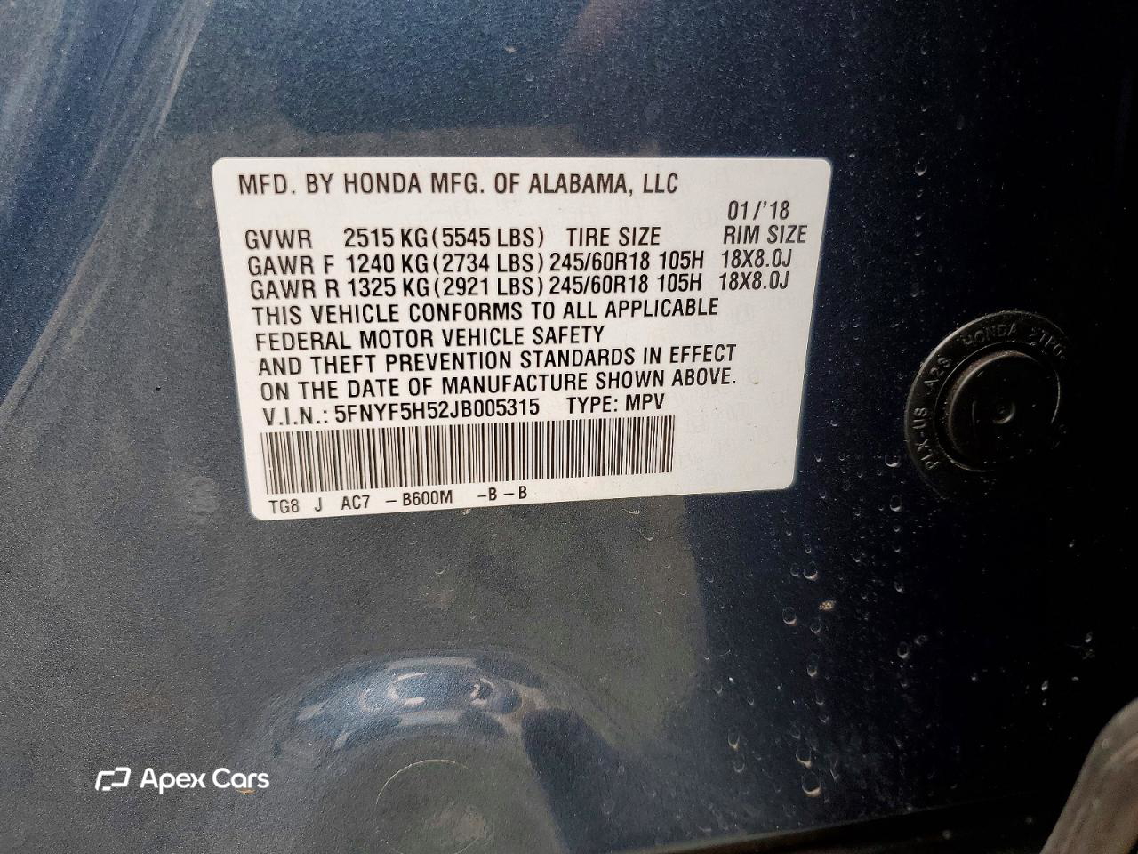 Honda Pilot 2018