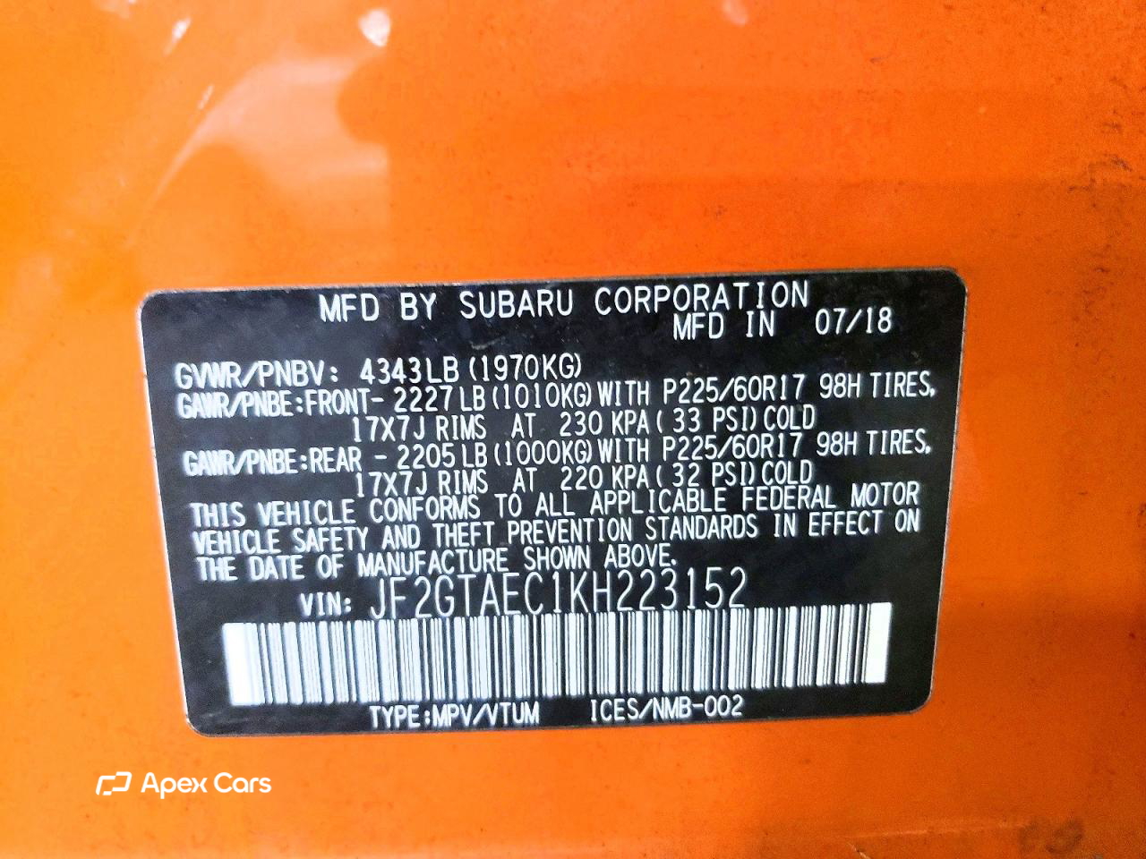Subaru XV 2019