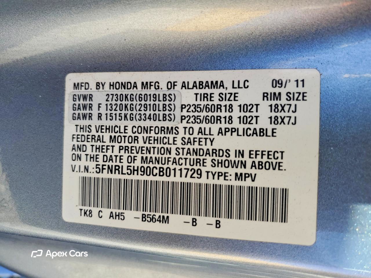 Honda Odyssey 2012