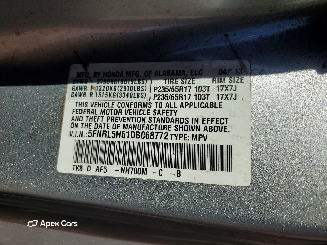 Honda Odyssey 2013