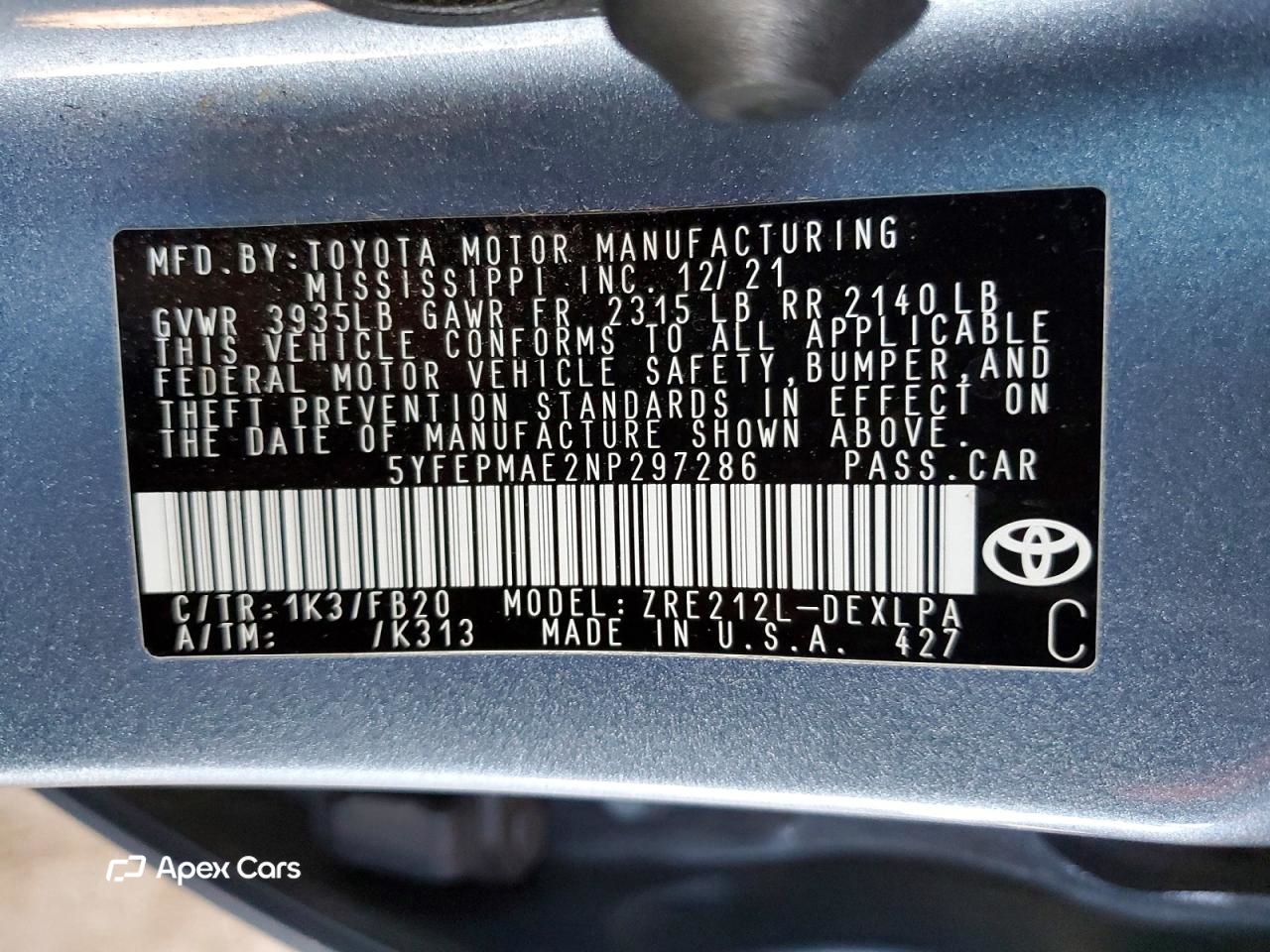 Toyota Corolla 2022