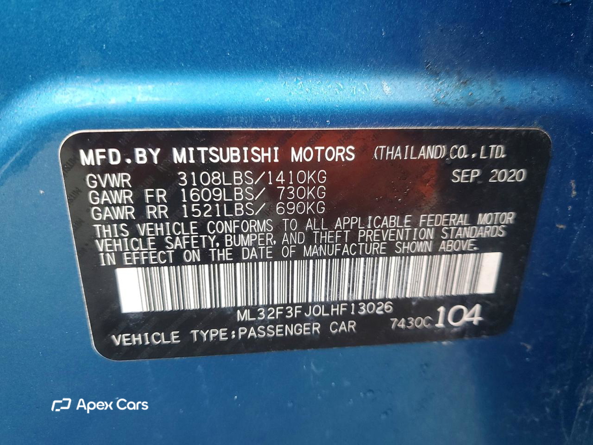 Mitsubishi Mirage 2020